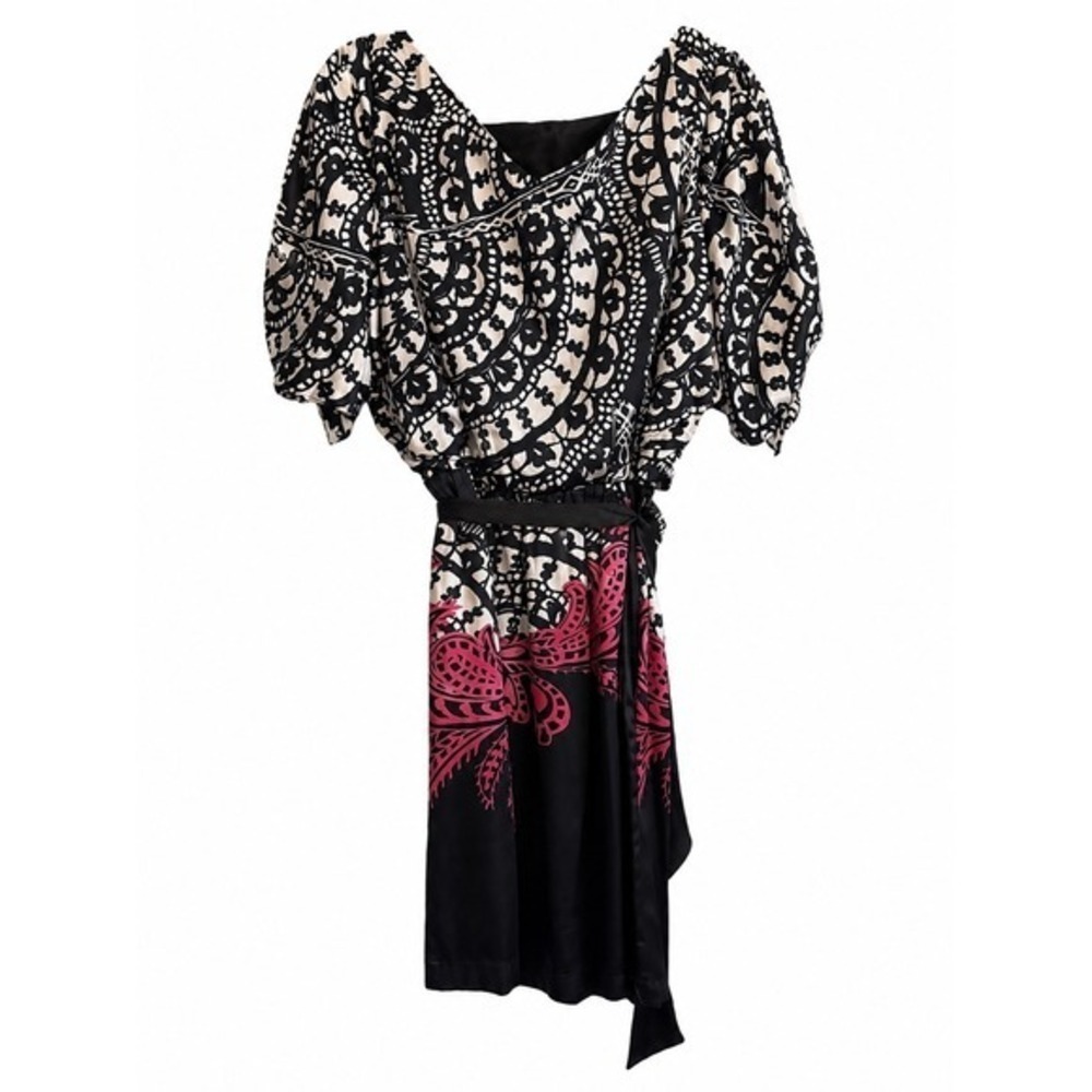 White House Black Market WHBM Silk Blend Dress Small Romantic Cocktail